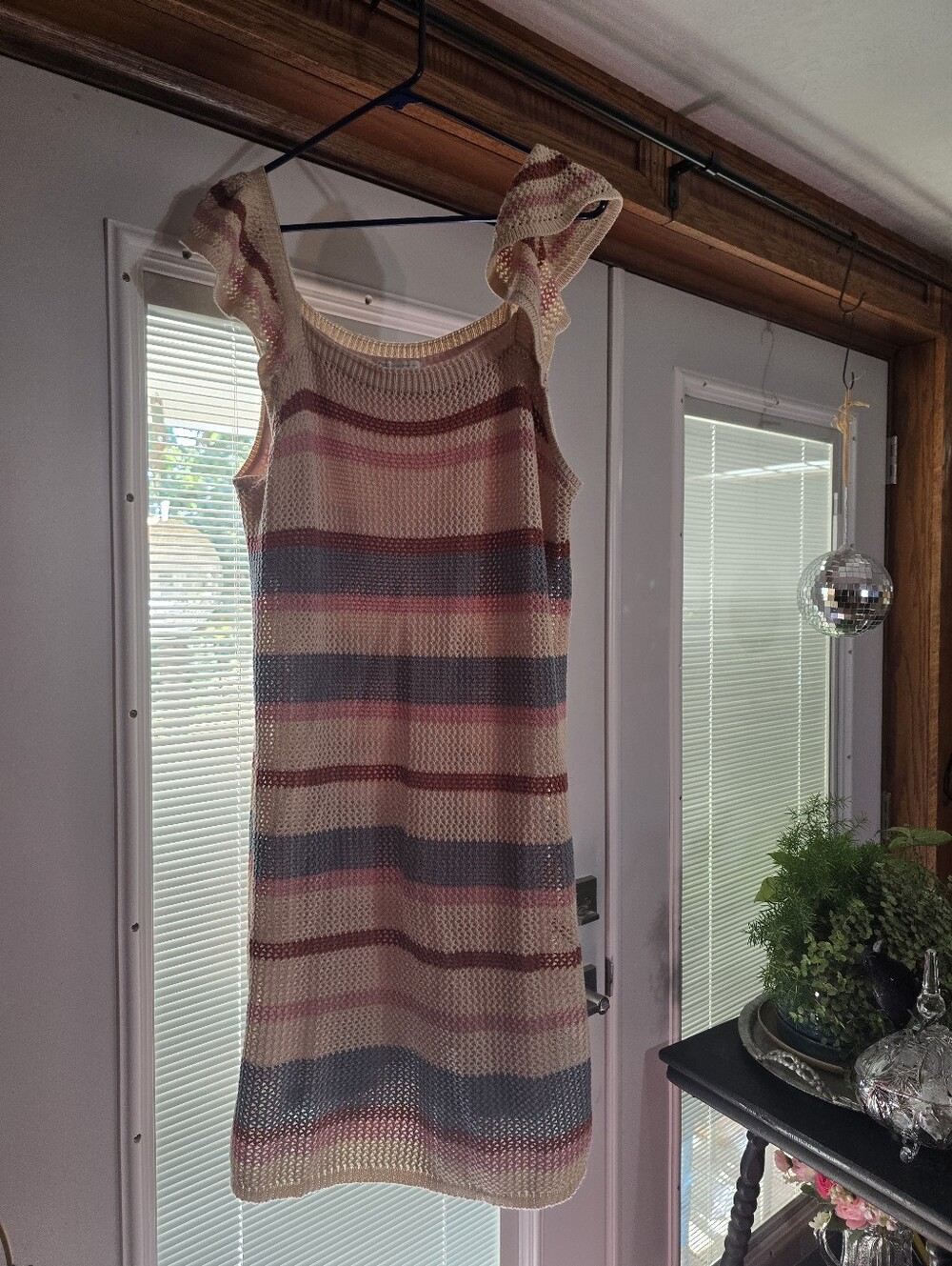 Cato Striped Knit Sundress in Cream, Pink & Blue